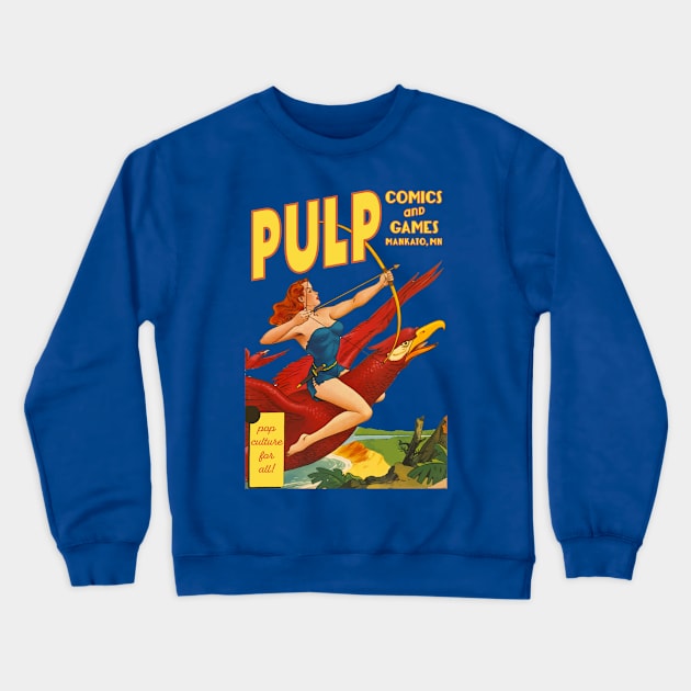 Pulp Eagle Rider Crewneck Sweatshirt by PULP Comics and Games